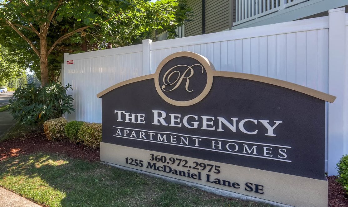 Regency Apartments Monument Sign